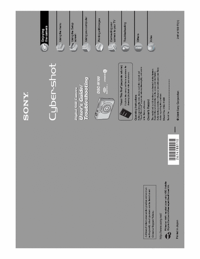 Sony DSC-W100 107 page user