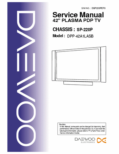 Daewoo PDP42 PDP42 Chassis SP220