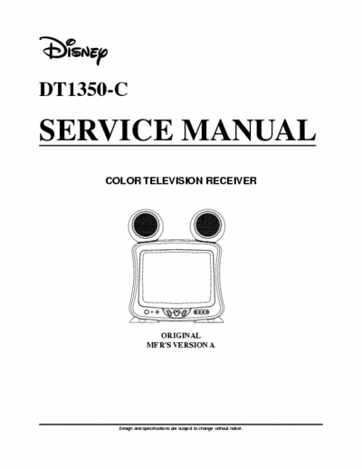 Disney DT1350-CSM Service Manual - 13
