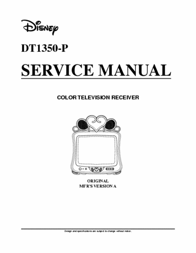 Disney DT1350-PSM Service Manual - 13