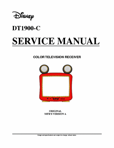 Disney DT1900-CSM Service Manual - 13