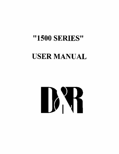 D&R 1500 series mixer