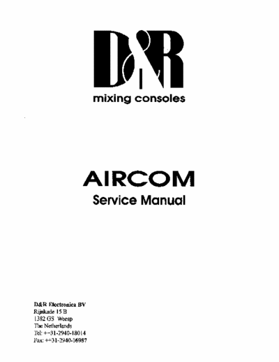 D&R Aircom mixer