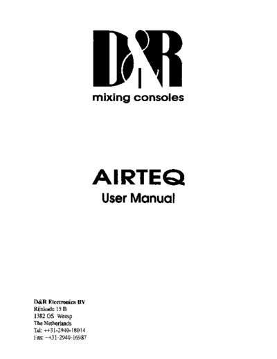 D&R Airteq mixer