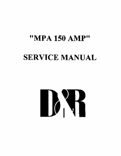D&R MPA150 power amplifier