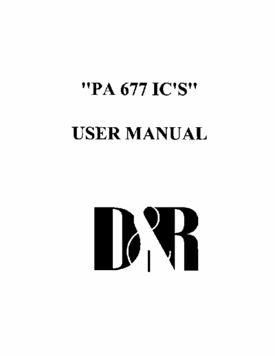 D&R PA677ics mixer