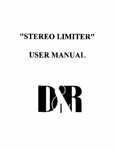 D&R StereoLimiter limiter