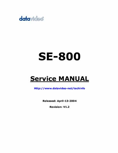 DataVideo SE800 AV switch/mixer