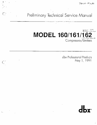 dbx 160, 161 & 162 compressor-limiter