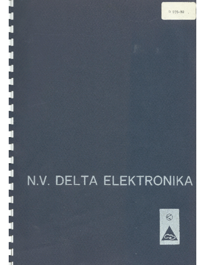 Delta Elektronika D035-10 Delta Elektronika NV
Delta Electronica
Labvoeding 10A