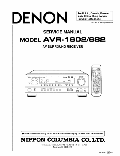 Denon AVR1602 AV receiver