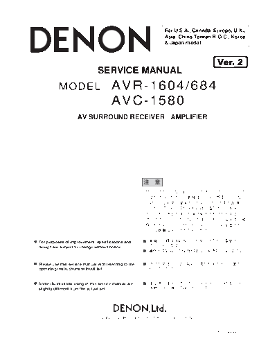Denon AVR1604-684 AV receiver