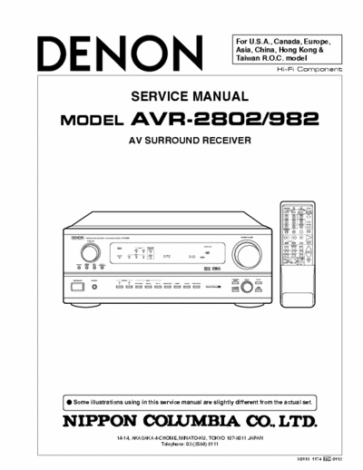 Denon AVR2802 AV receiver