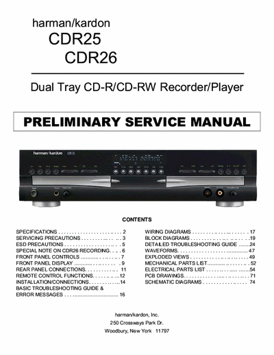 Denon CDR25 & 26 CD writer