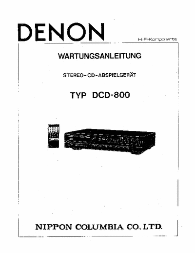 Denon DCD800 cd