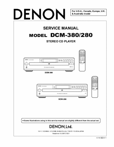 Denon CDM280 & 380 CD