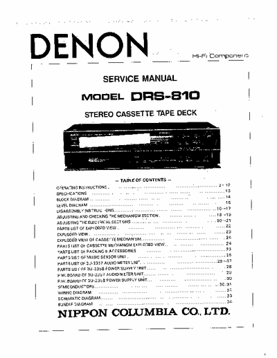 Denon DRS810 cassette deck