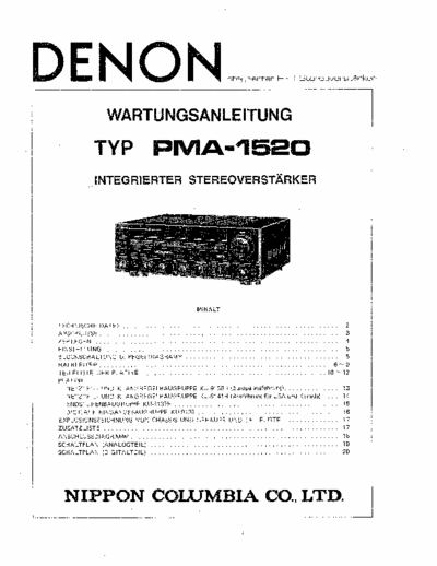 Denon PMA1520 integrated amplifier