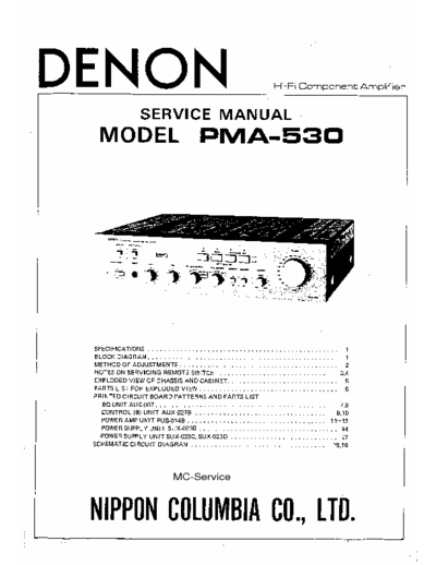 Denon PMA-530 service manual