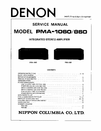 Denon PMA860 & 1060 integrated amplifier