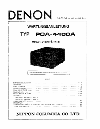 Denon POA4400A power amplifier