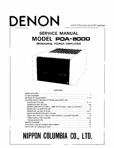 Denon POA8000 power amplifier