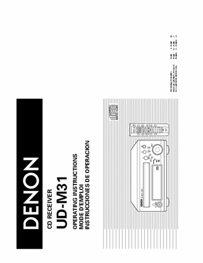 Denon UD-M31 Denon UD-M31 User Manual ENGLISH only