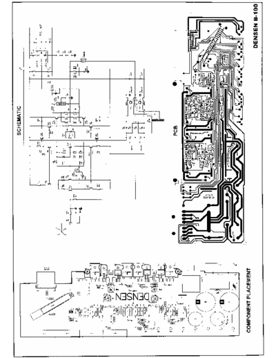 Densen B-100 Schematic for the audio amplifier Densen B-100.