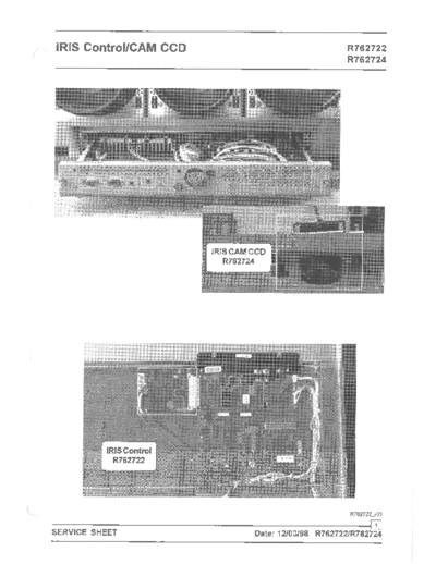 Barco Graphics 1209s R762722 and R762724 IRIS Control and CAM CCD