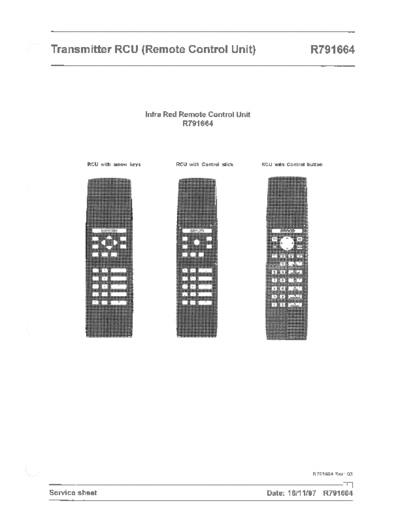 Barco Graphics 1209s R791664 - Transmitter RCU (Remote Control Unit)