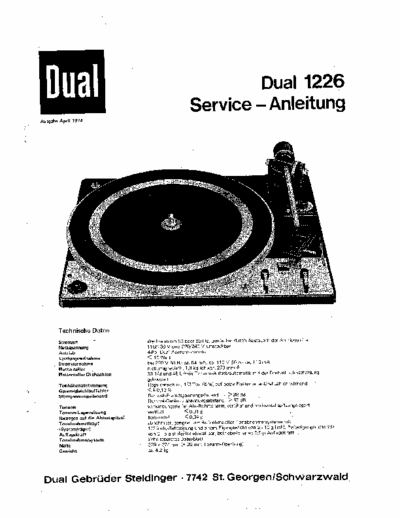 Dual 1226 phono