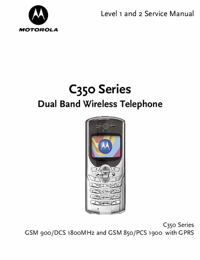 Motorola C350 Series Service Manual Dual Band Gsm with Gprs Level 1 & 2 (Jan-23-2003) - pag. 52