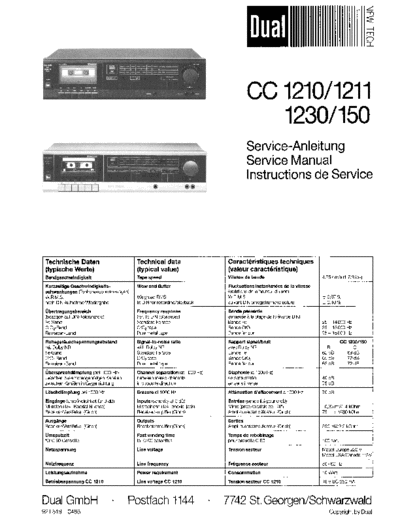 Dual CC 1210 service manual