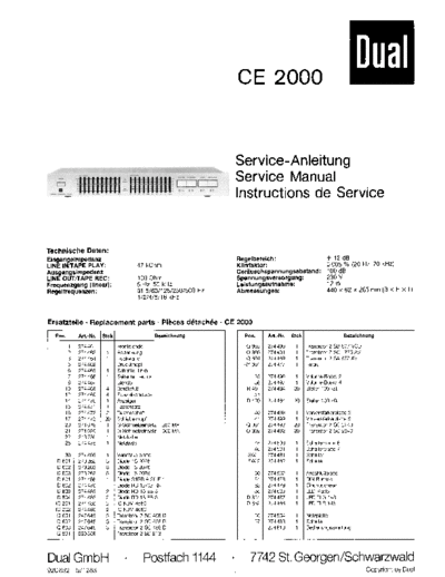 Dual CE 2000 service manual