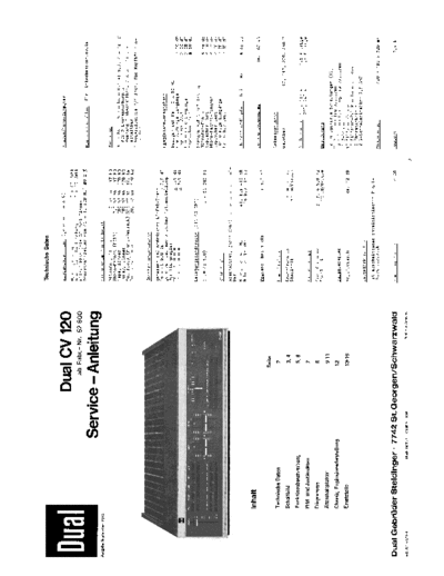 Dual CV 120 service manual