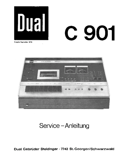Dual C 901 service manual
