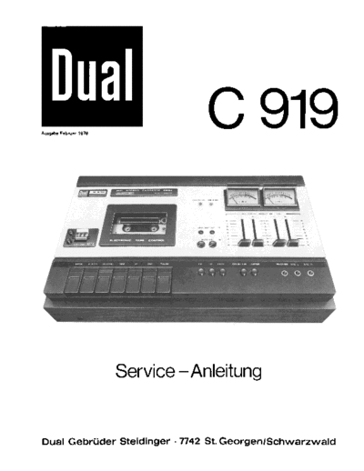 Dual C 919 service manual