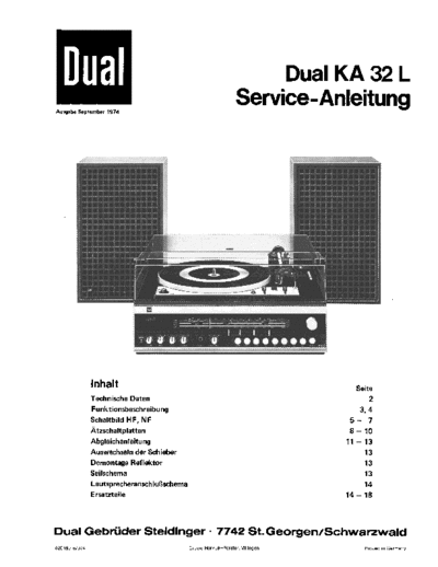 Dual KA 32 L service manual