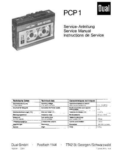 Dual PCP1 service manual