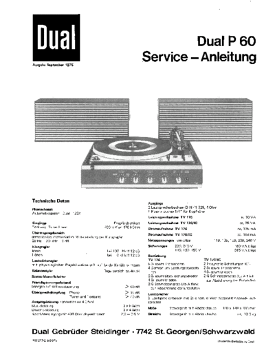 Dual P 60 service manual