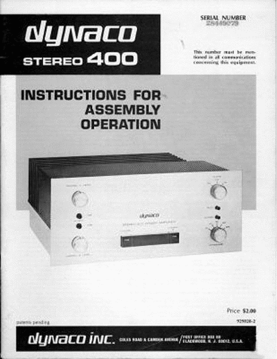 Dynaco ST400 power amplifier