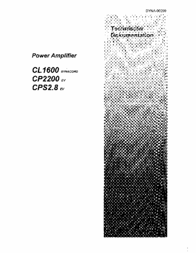 Dynacord CL1600 & 2200 power amplifier