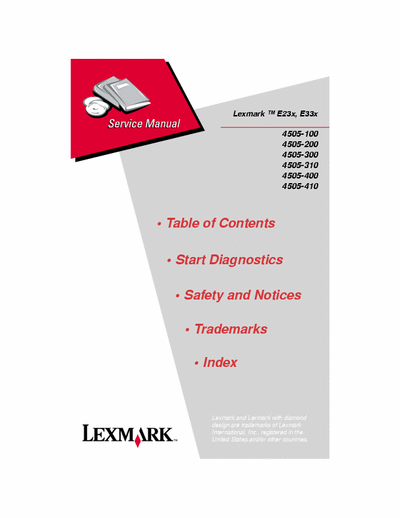 lexmark E232 Manual Service Lexmark E232 FULL