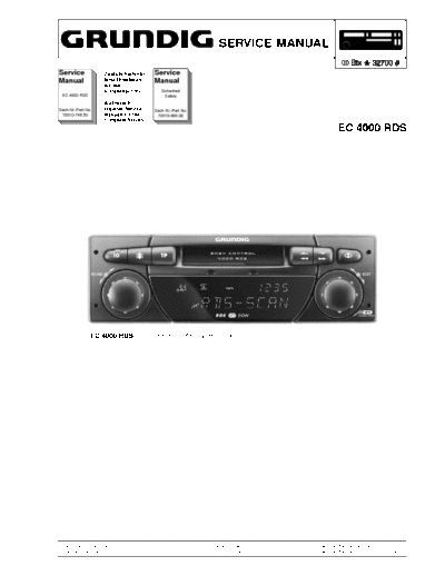 Grundig EC4000RDS Caraudio Service Manual