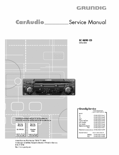 Grundig EC 4890 CD EC 4890 CD car audio