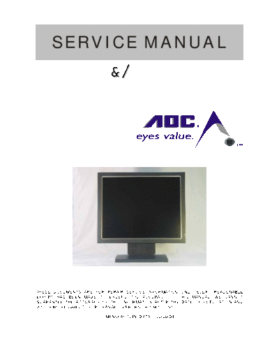 AOC EN9110  Monitor LCD MONITOR LCD AOC MODEL EN9110