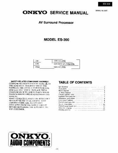  ES-300 ES-300 av surround processor