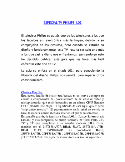 philips 21pt5531/55r+ Informacion detallada del funcionamiento de los componentes usados en este chasis.
