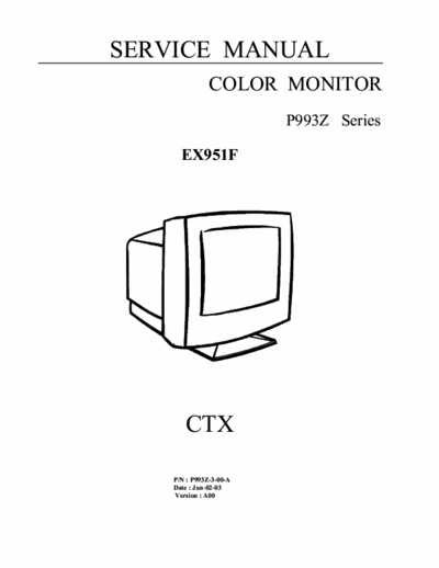 CTX EX951F Full service manual for EX951f