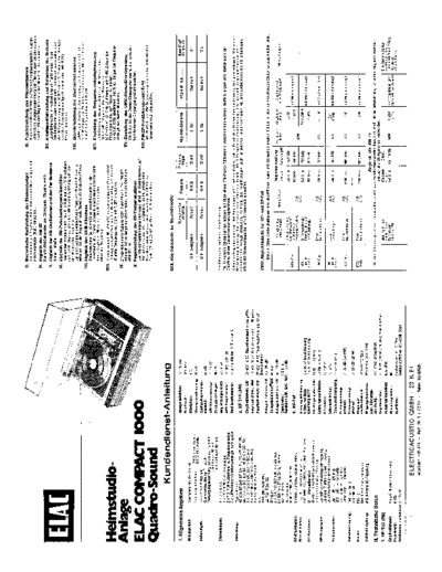 ELAC Compact 1000 service manual